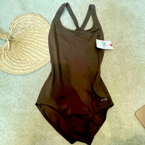 brown speedo swimsuit